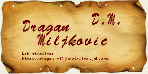 Dragan Miljković vizit kartica